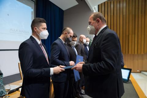 Odovzdanie ďakovných listov a diplomov na VR TUKE 11.02.2022